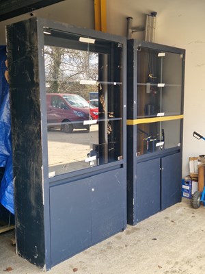 Lot 938 - Four large display cabinets. H 230 W 122 D...