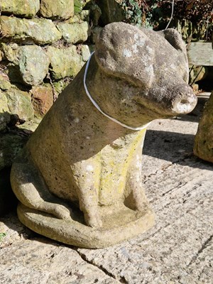 Lot 953 - A stone pig garden decoration. H 43 W 21 D 44cm