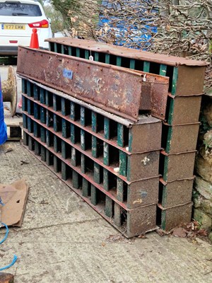 Lot 958 - A large set of steel pigeon holes