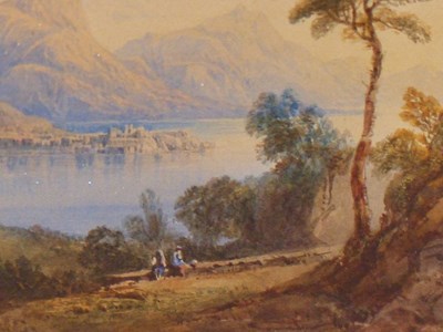 Lot 1423 - 19th century European school, an Alpine lake...