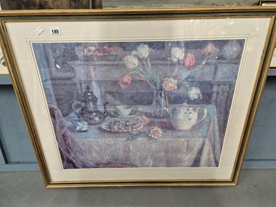 Lot 185 - A large gilt framed furnishing print