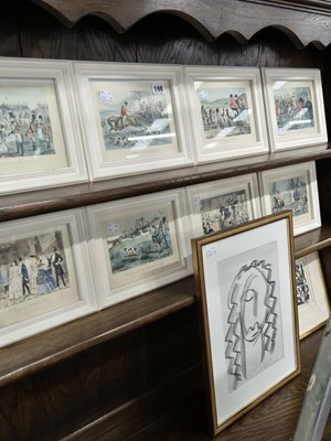 Lot 198 - A set of eight colour sporting prints and two...
