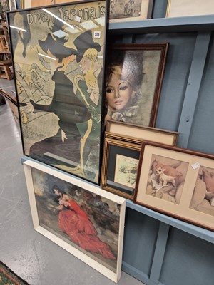 Lot 208 - A large French poster print,  two 1960s prints...