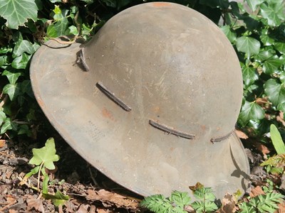 Lot 9 - British Mk II Steel Helmet, dated 1941. Steel...