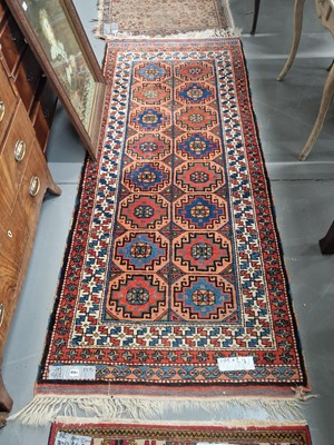 Lot 1458 - A Turkish rug of Caucasian design 247 × 102cm