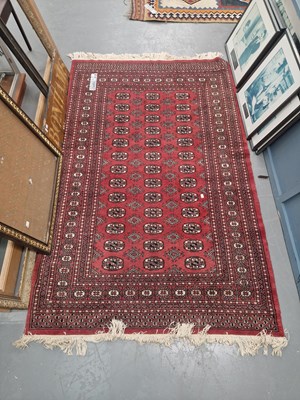 Lot 1460 - An oriental rug of Bokhara design 196 × 138cm