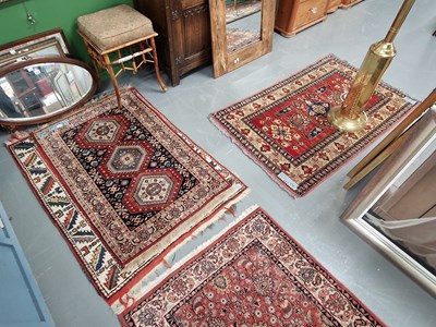 Lot 1476 - Four oriental rugs of Caucasian design, the...