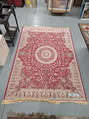 Lot 1477 - A machine made rug of Persian design 227 × 159cm