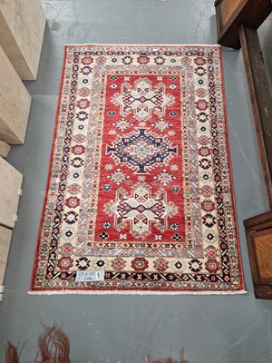 Lot 1480 - An oriental rug of Caucasian design 201 × 151cm