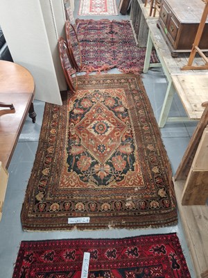 Lot 1482 - An unusual antique Persian Qashqai rug 247 ×...