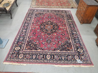 Lot 1489 - An antique Persian carpet of classic design...