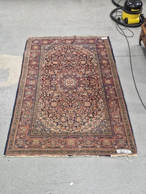 Lot 1493 - An antique Persian Keshan rug 209 × 139cm