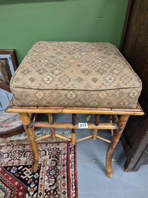 Lot 213 - A bamboo dressing stool