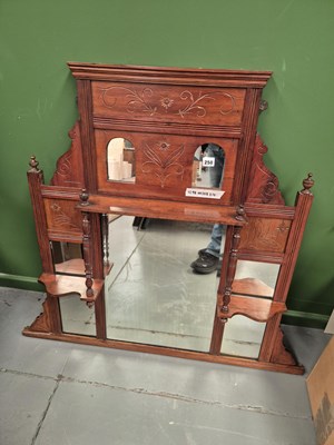 Lot 250 - A late Victorian over mantle mirror