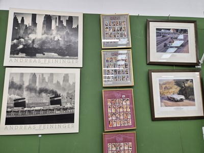 Lot 253 - Four sets of framed cigarette cards, two...