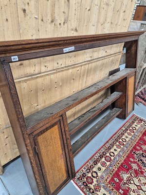 Lot 261 - A Georgian oak plate rack H 119 W 196 D 23cm