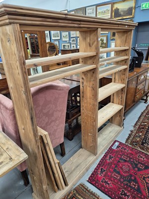 Lot 267 - An antique pine bookcase H 166 W 171 D 27cm