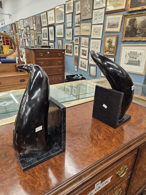 Lot 269 - A large pair of cattle horn bookends
