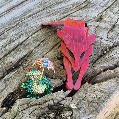 Lot 94 - Two Designer Costume Jewellery Brooches....