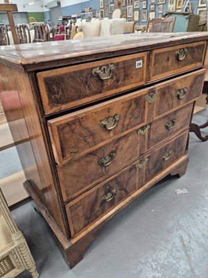 Lot 286 - An 18th century walnut and crossbanded chest...