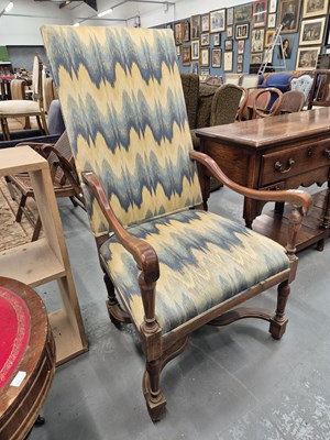 Lot 288 - An antique 17th-century style walnut-framed...