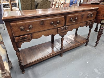 Lot 289 - A bespoke oak pot board dresser base by...
