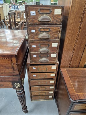 Lot 291 - Two vintage nests of file drawers