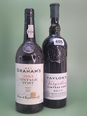 Lot 405 - Port: One bottle each of Graham's 1983 75cl...