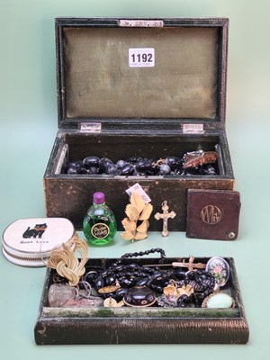 Lot 1192 - A collection of vintage jewellery contained in...