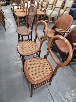 Lot 312 - A Victorian correction chair and two ballon...