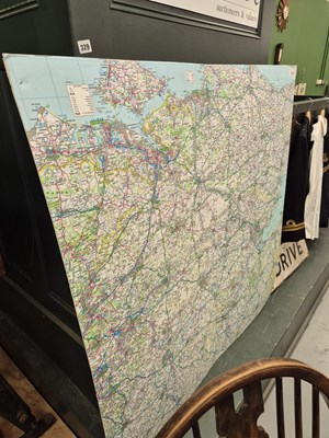 Lot 329 - A vintage wall map