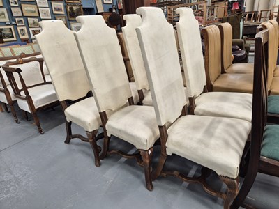 Lot 347 - A set of six 17th century style high back side...