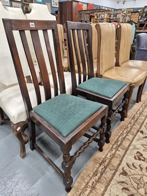 Lot 348 - A pair of oak dining chairs