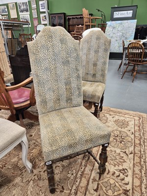 Lot 350 - A pair of high back side chairs