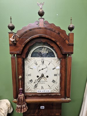 Lot 369 - A 19th century mahgany cased longcase clock...
