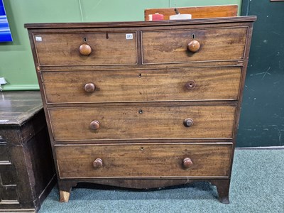 Lot 373 - A late Georgian mahogany chest of drawers H...