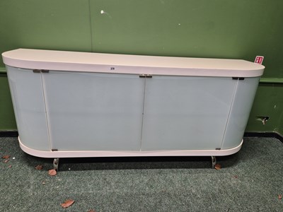 Lot 378 - A Calligaris Italian designer glass-fronted...