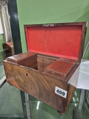 Lot 409 - A Georgian mahogany tea caddy