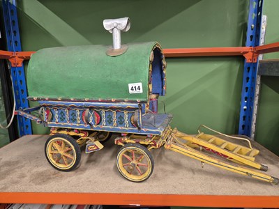Lot 414 - A scratch-built model Gypsy wagon