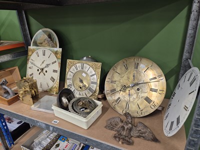 Lot 420 - Three 19th century longcase clock dials and...