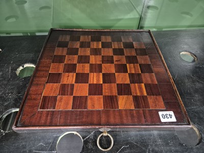 Lot 430 - A Victorian mahogany and inlaid double-sided...