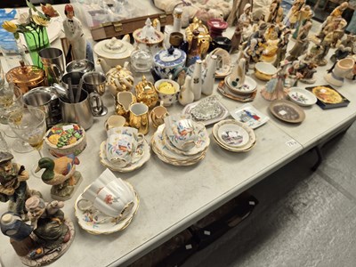 Lot 781A - Quantity of continental figures, mixed glass,...