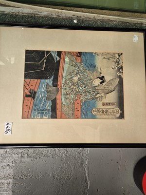 Lot 448A - An oriental picture of a man fishing