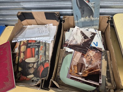 Lot 434 - Two boxes of ephemera, including 1970s space...