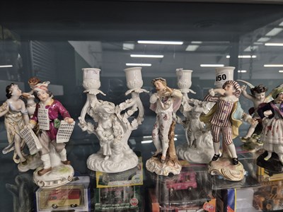 Lot 450 - An early Derby musician figure, other...