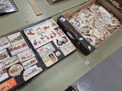 Lot 478 - A scrap album and a large box of loose scraps