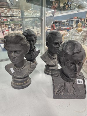 Lot 495 - A Wedgwood black basalt bust figure of Prince...