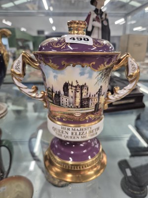 Lot 498 - An Aynsley cup and cover commemorating Her...