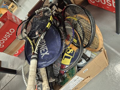 Lot 654 - A collection of high-grade tennis racquets,...