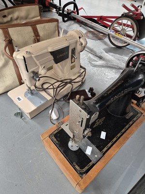 Lot 662 - Two vintage sewing machines